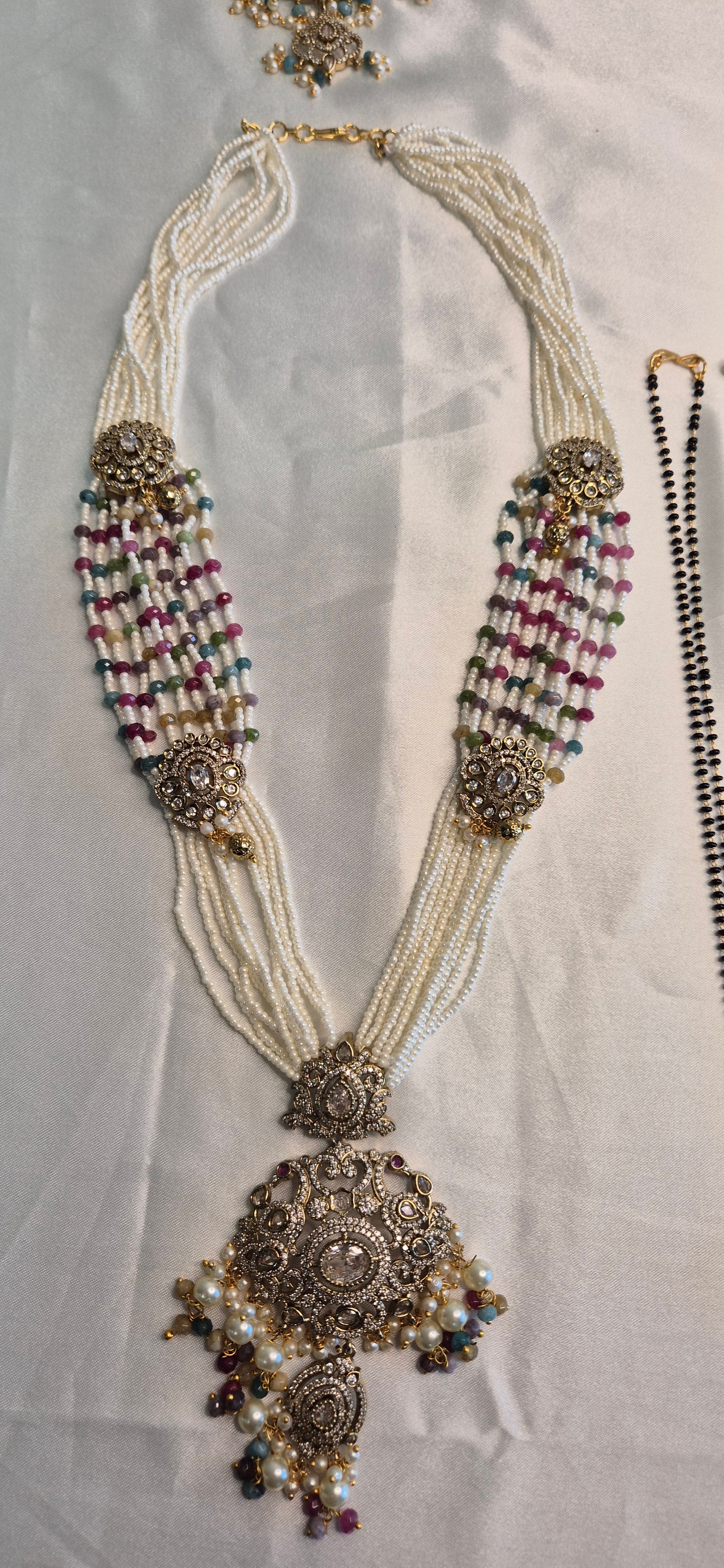 Pearl Multicolour Bead Long Necklace
