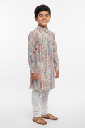 6-year-old boy in Aztec Geometric Print Kurta
