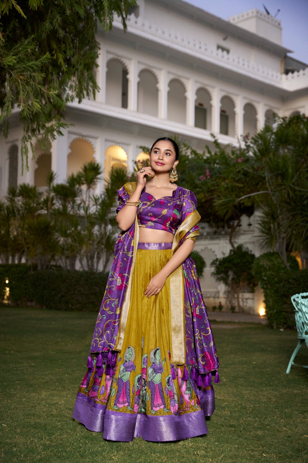 Dola Silk Kalamkari Lehenga Set