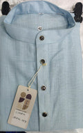 Light Blue Linen Kurta