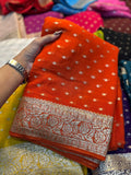 Teal Viscose Georgette Saree with Silver Zari Border