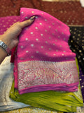 Baby Pink Georgette Saree