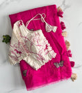 Butterfly Two Chanderi Silk Saree - Pink