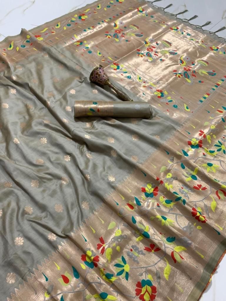 Semi Kanjivaram Paithani Saree