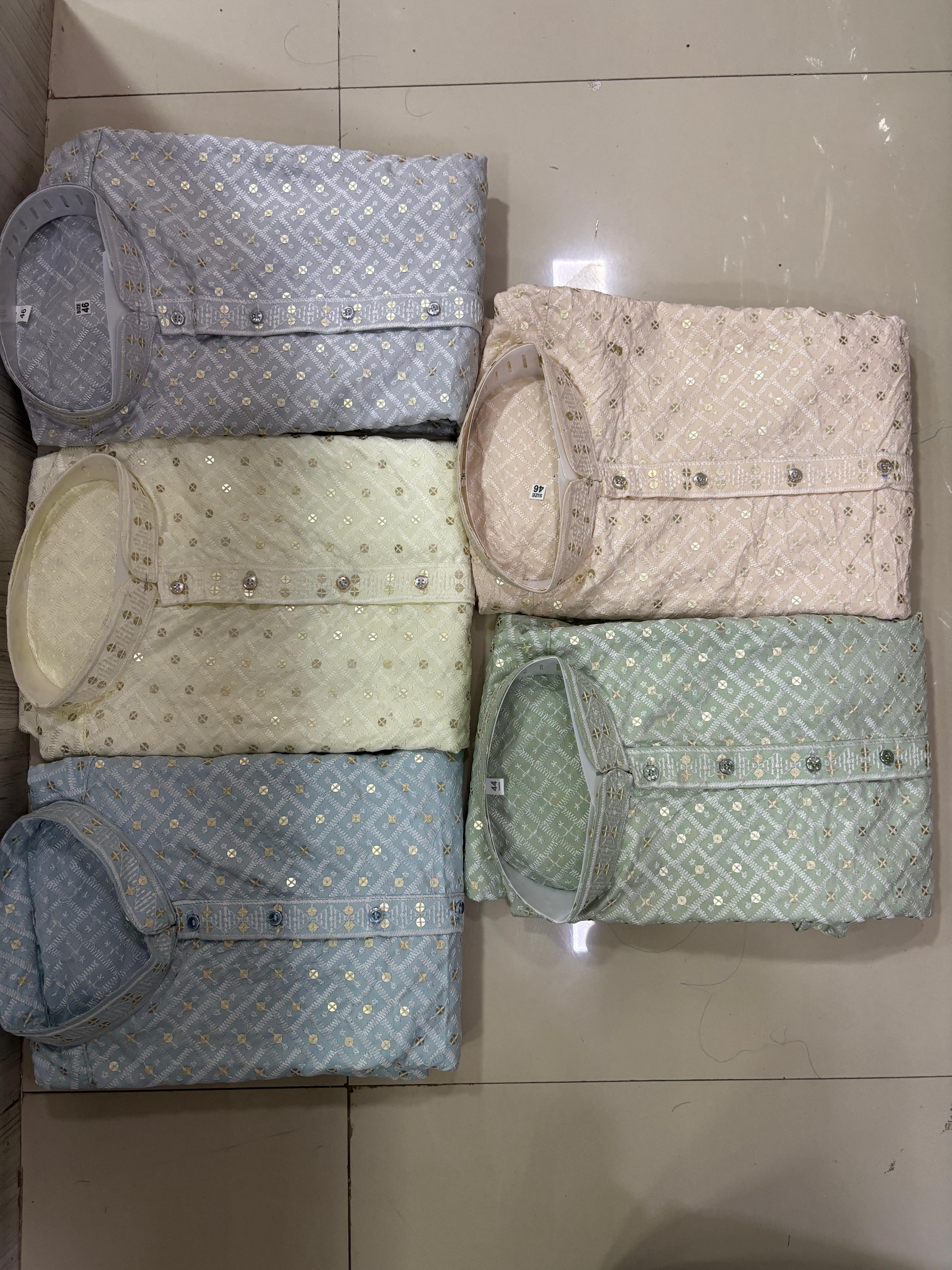 Premium Men's Kurta - Light Blue