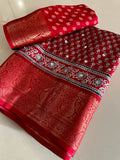 Dola Silk Saree – Red