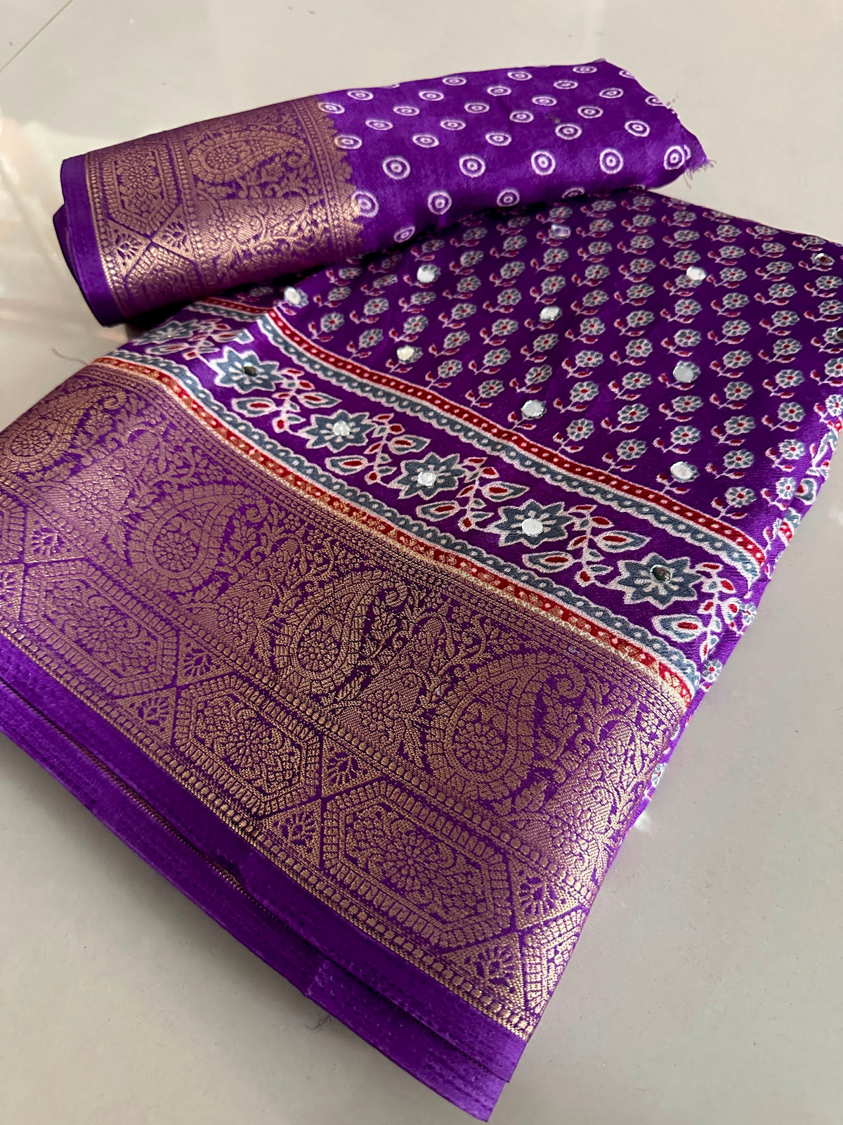 Dola Silk Saree – Purple