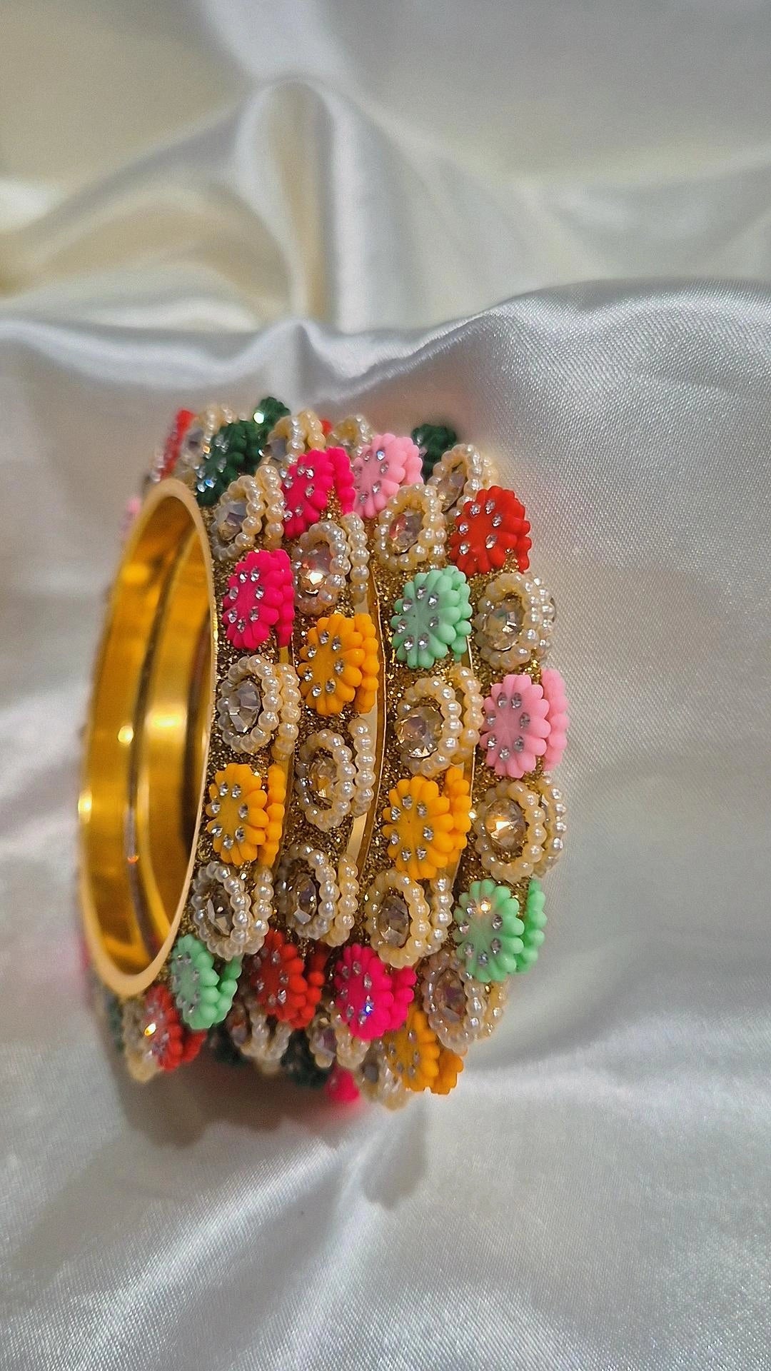 Temple Jewellery Bangle Set - Multi