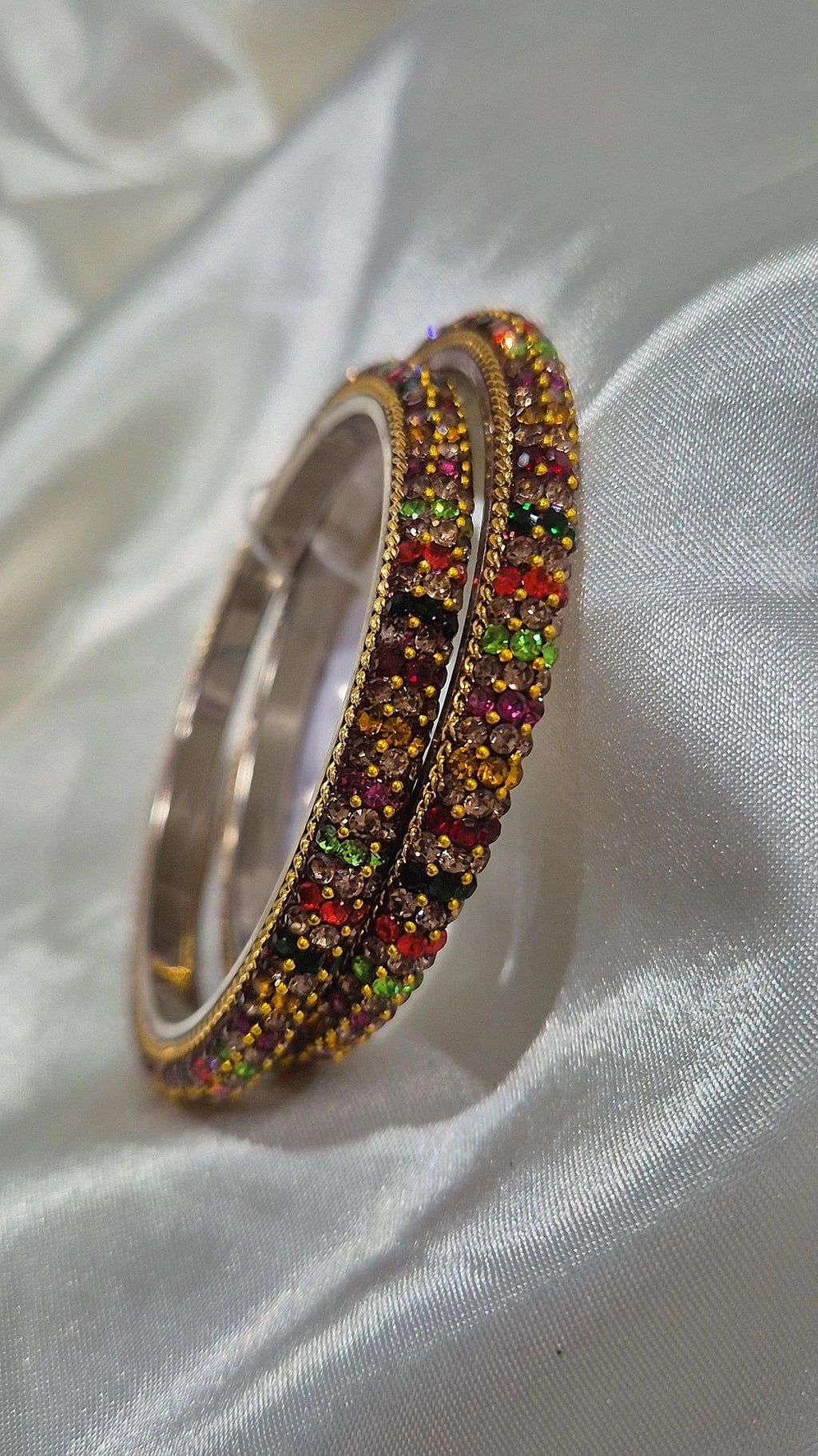 Temple Jewellery Bangle Set - Multi Colour