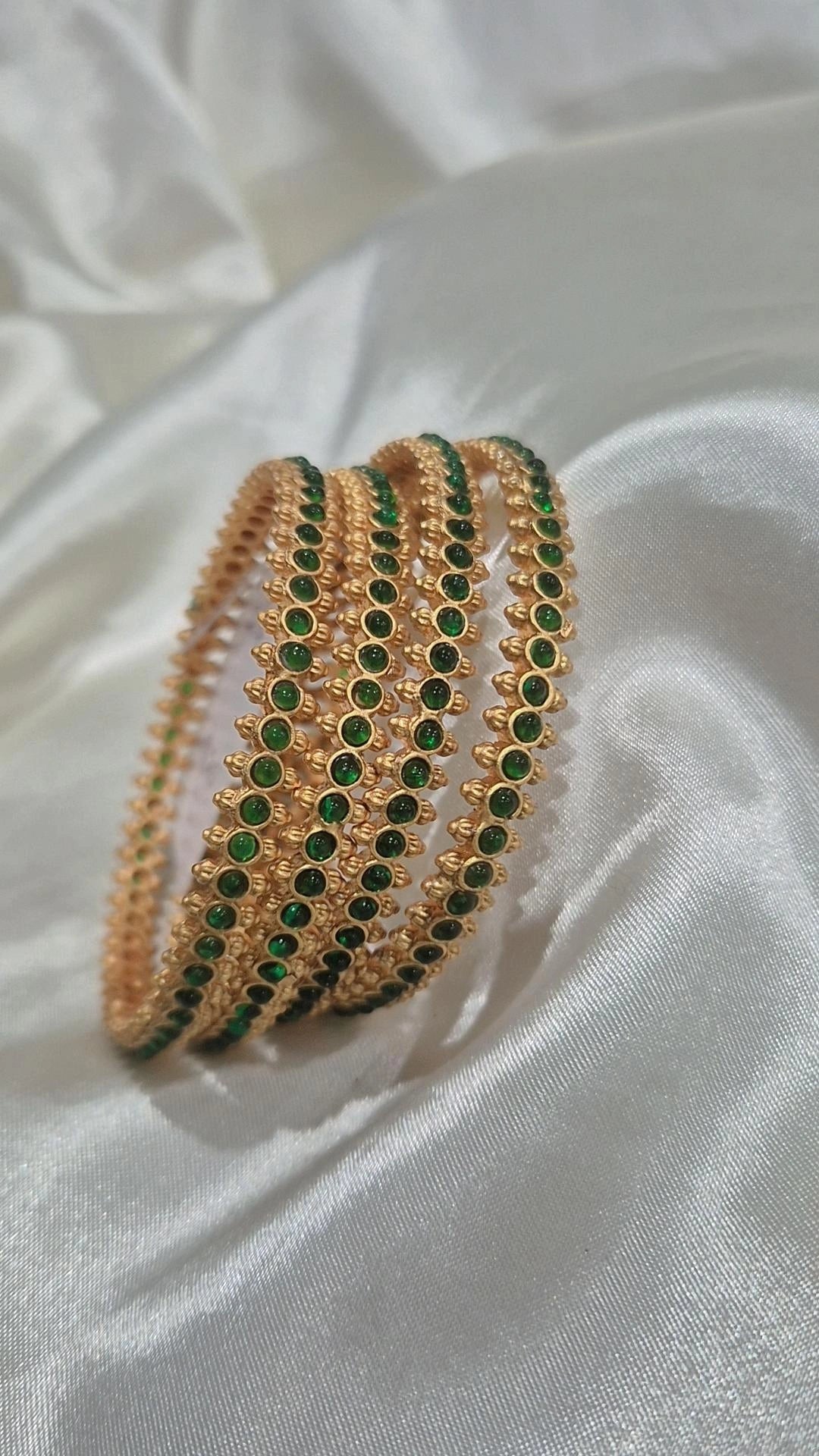 Temple Jewellery 4 Bangle Set - Green