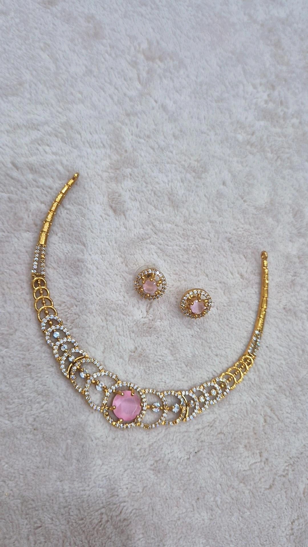Gold Butterfly Necklace & Earring Set