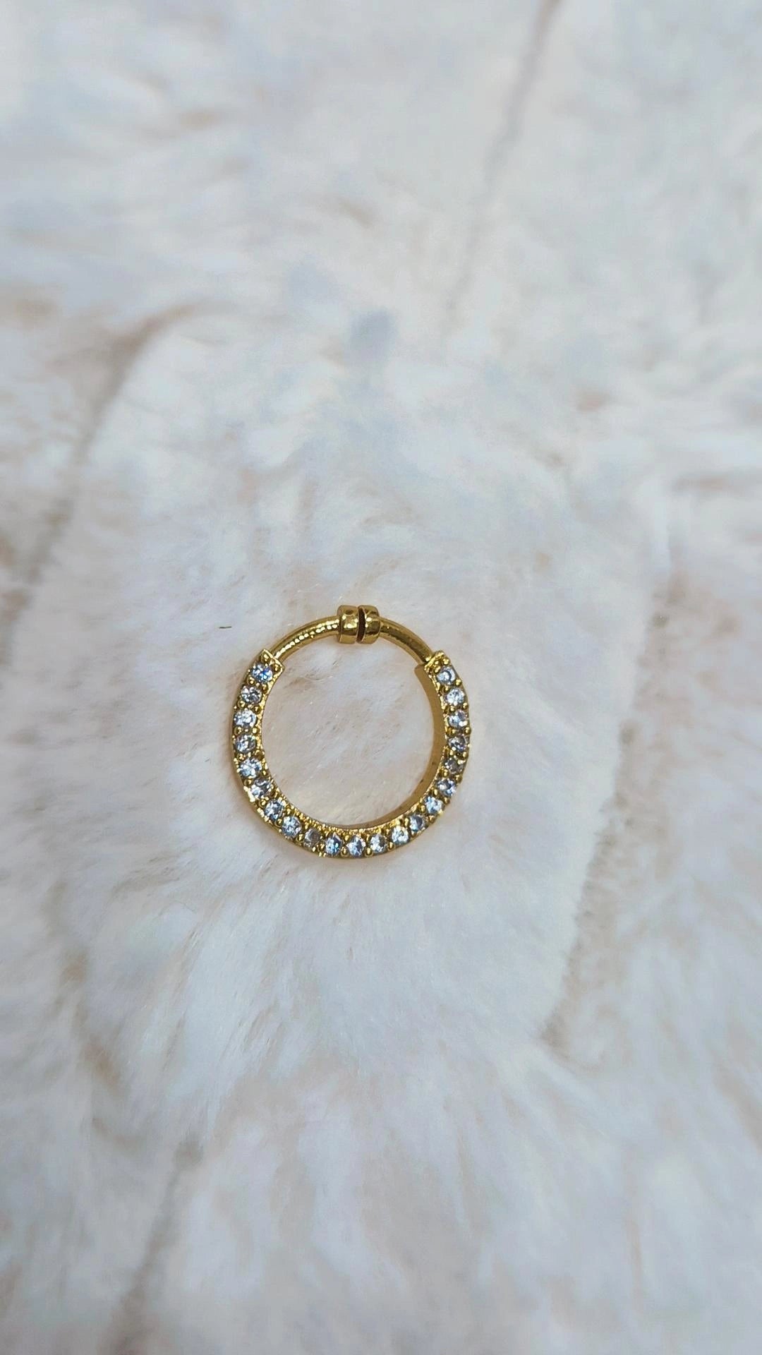 CZ Diamond Hoop Nose Pin