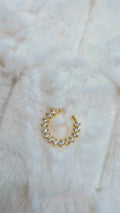 CZ Solitaire Open Hoop Nose Pin
