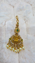 Emerald & Ruby CZ Lakshmi Maang Tikka
