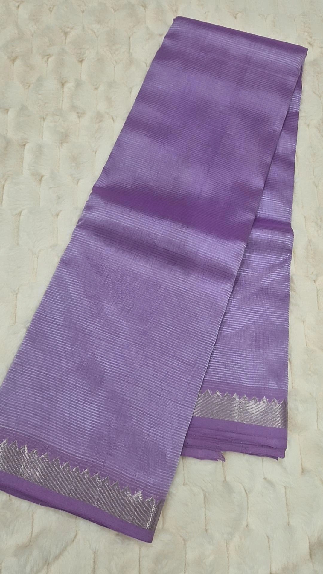 Lavender Mangalagiri Pattu Saree