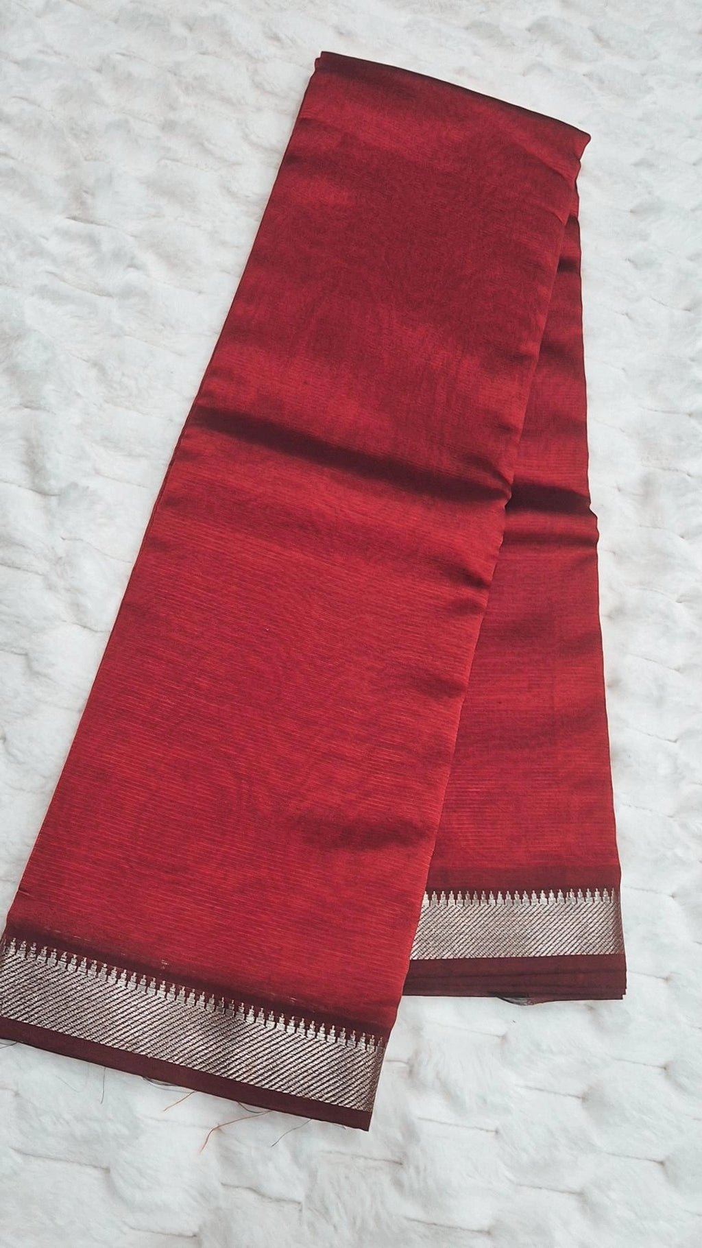 Maroon Mangalagiri Pattu Saree