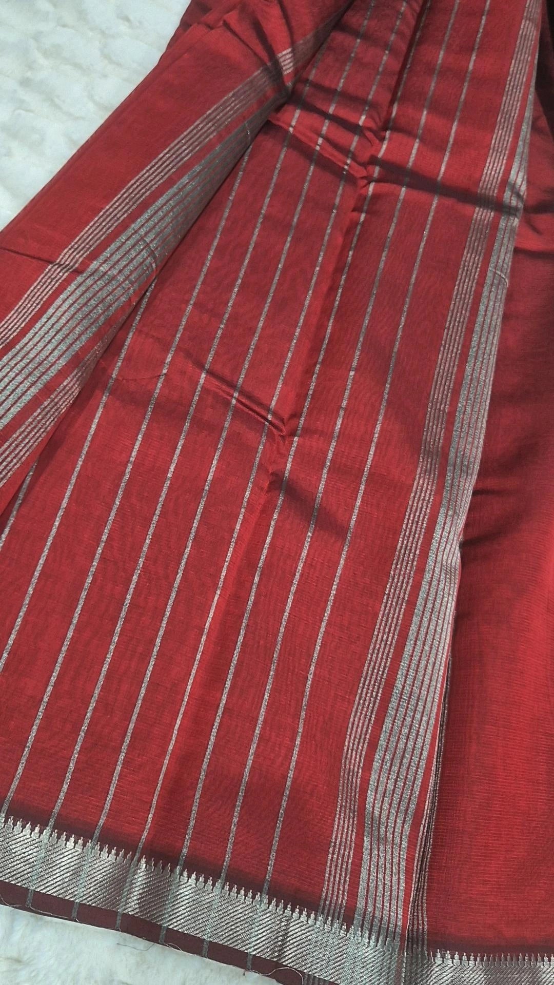 Maroon Mangalagiri Pattu Saree