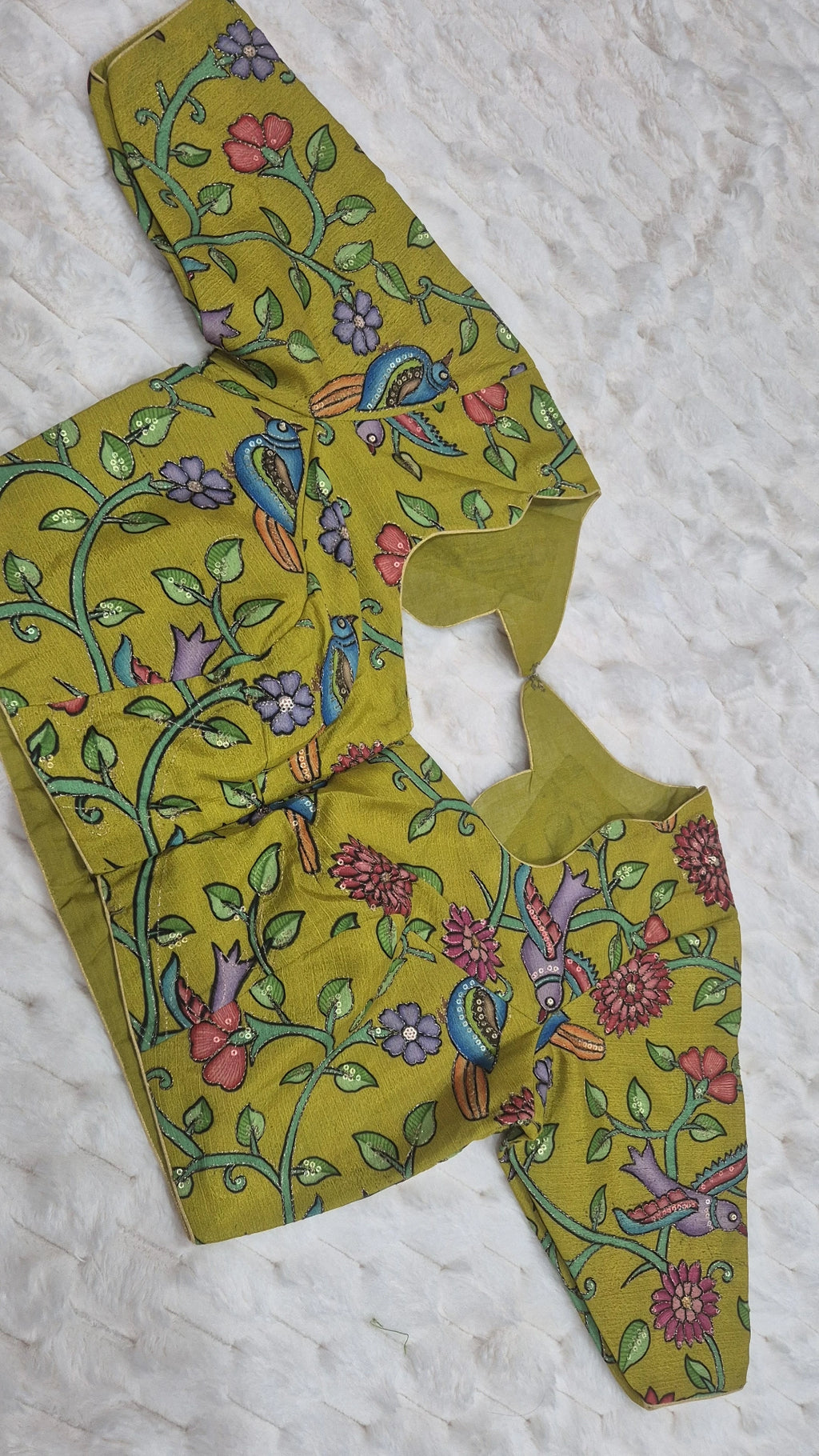 Green Kalamkari Blouse