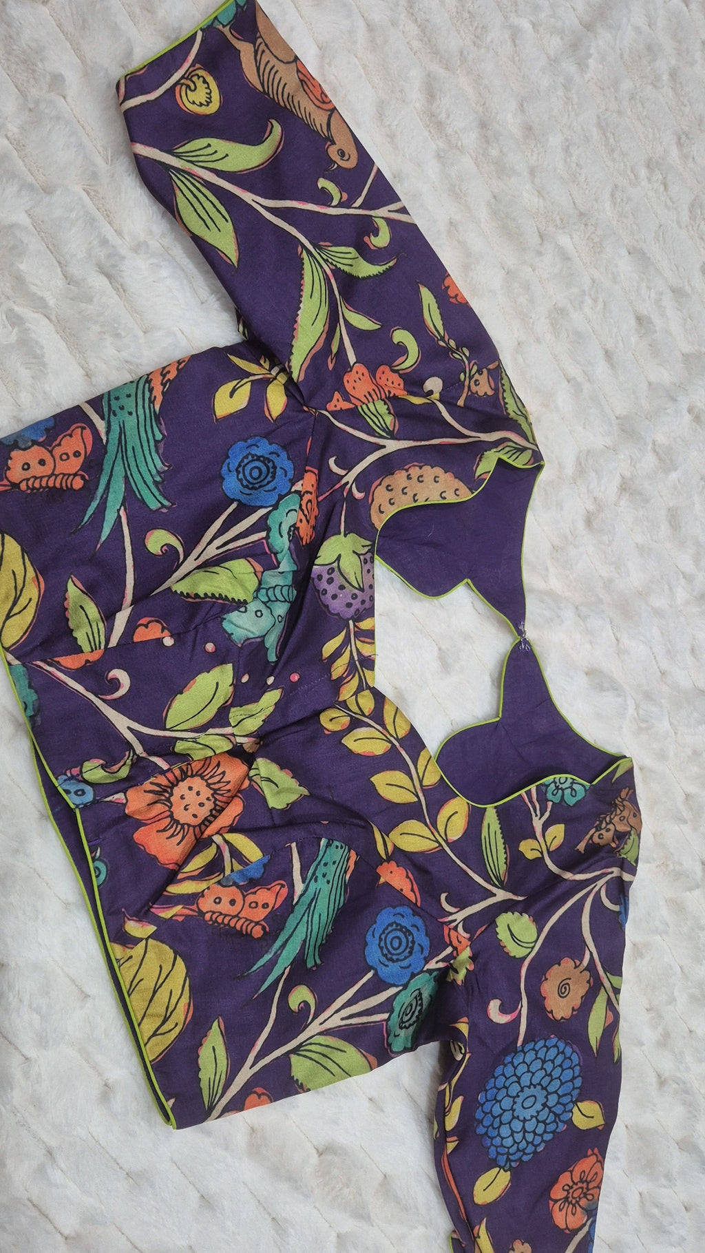 Purple Kalamkari Blouse