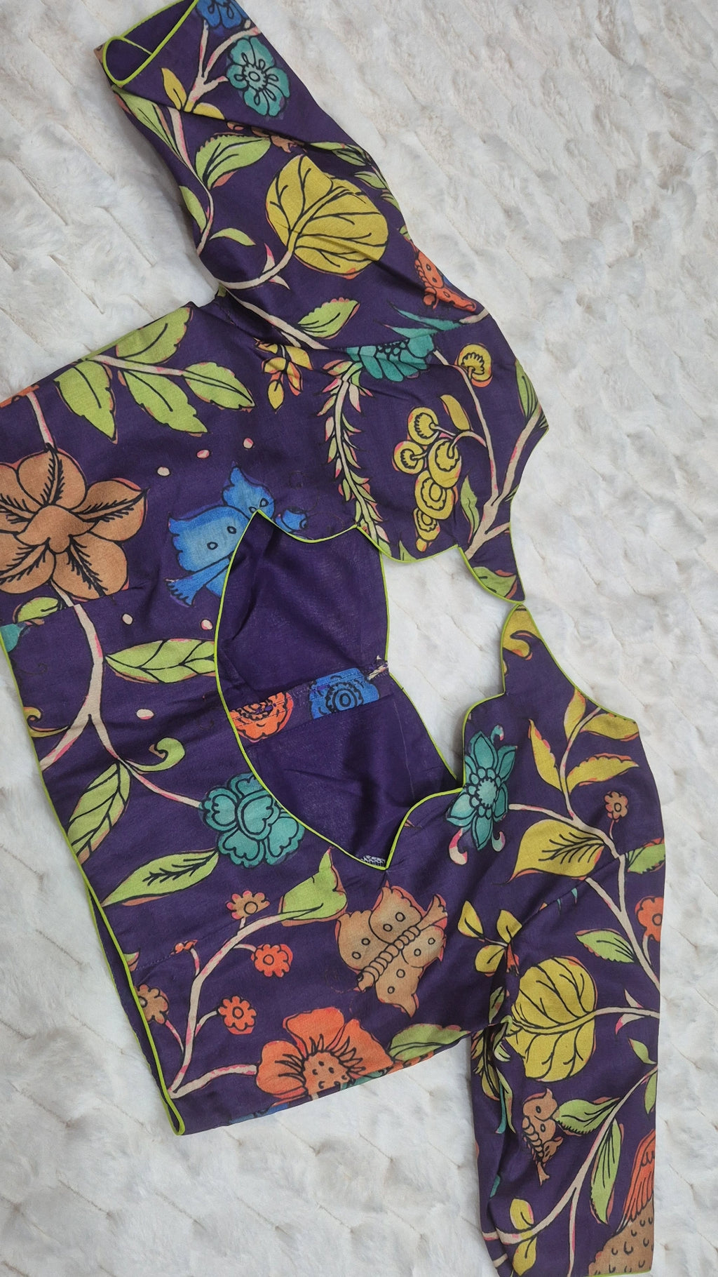 Purple Kalamkari Blouse
