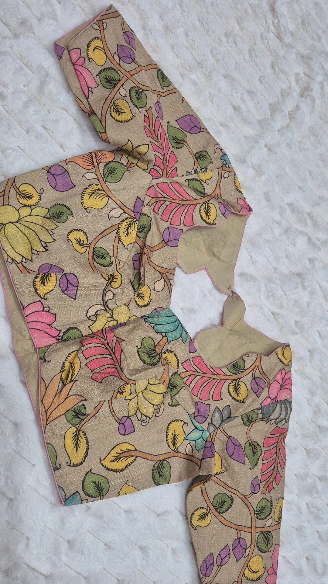 Beige Kalamkari Blouse