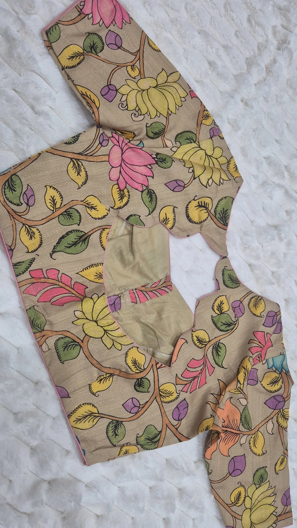 Beige Kalamkari Blouse