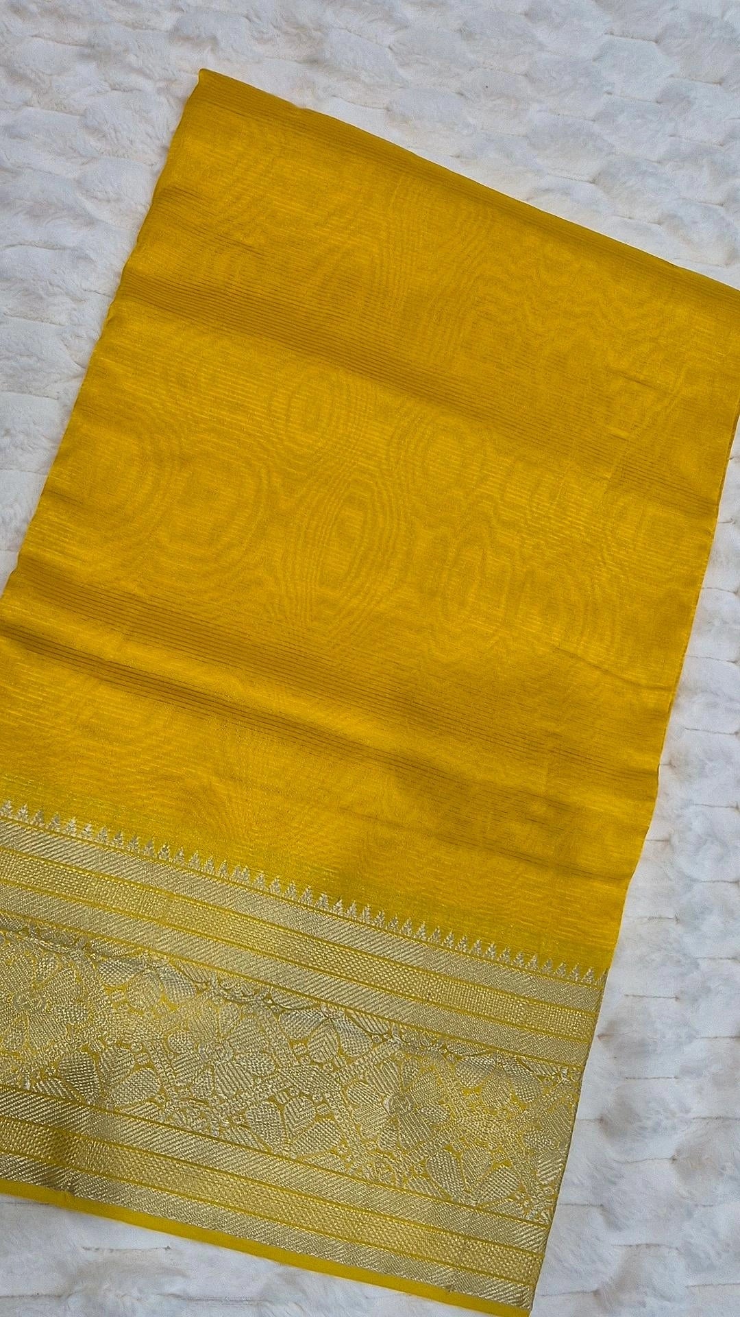 Mustard Mangalagiri Pattu Handloom Saree
