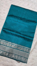 Teal Mangalagiri Pattu Handloom Saree