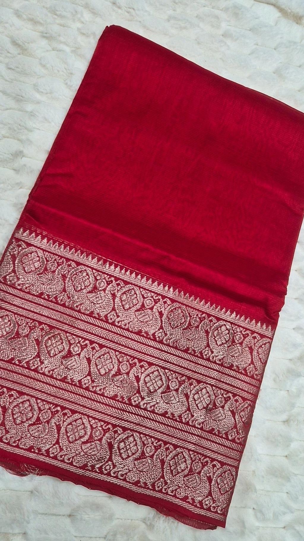Red Mangalagiri Pattu Handloom Saree