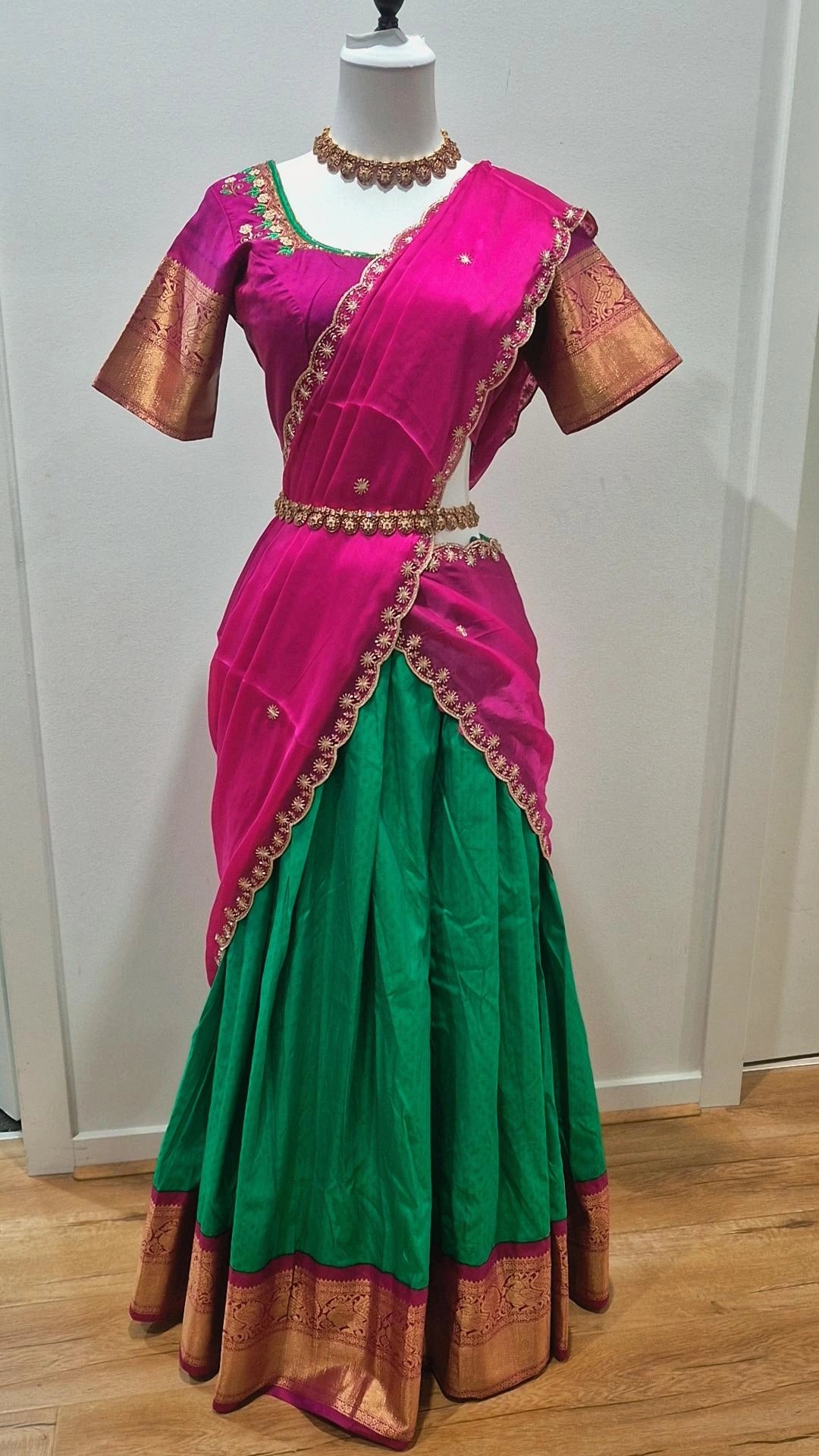 Kanchi Pattu Lehenga with Work Blouse