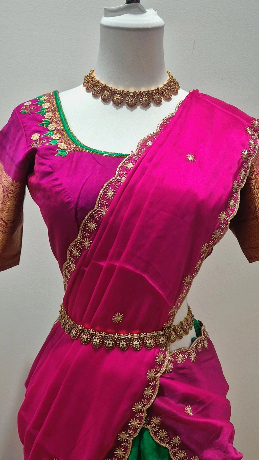 Kanchi Pattu Lehenga with Work Blouse