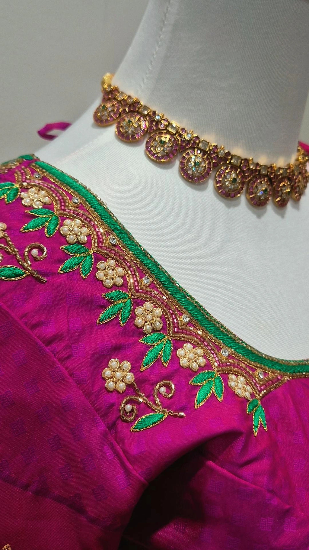 Kanchi Pattu Lehenga with Work Blouse