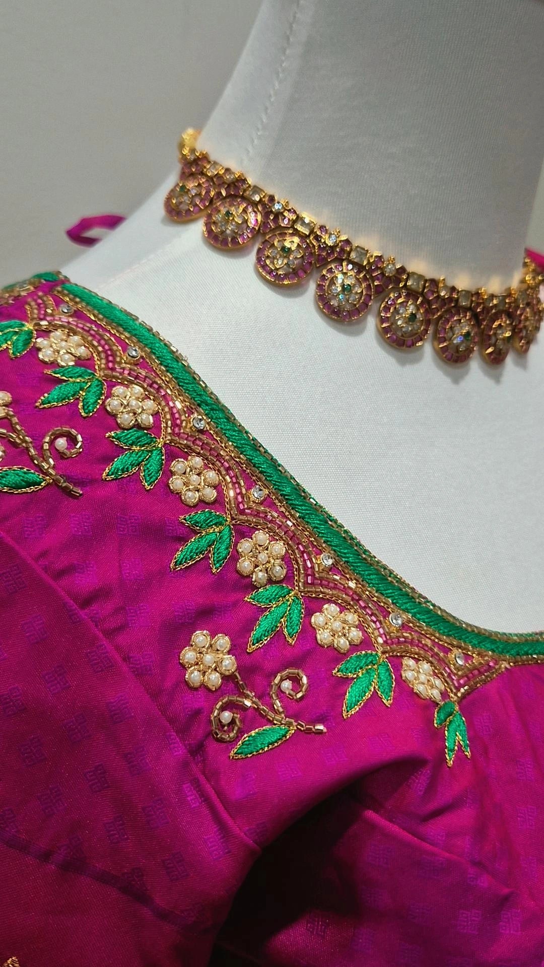 Kanchi Pattu Lehenga with Work Blouse