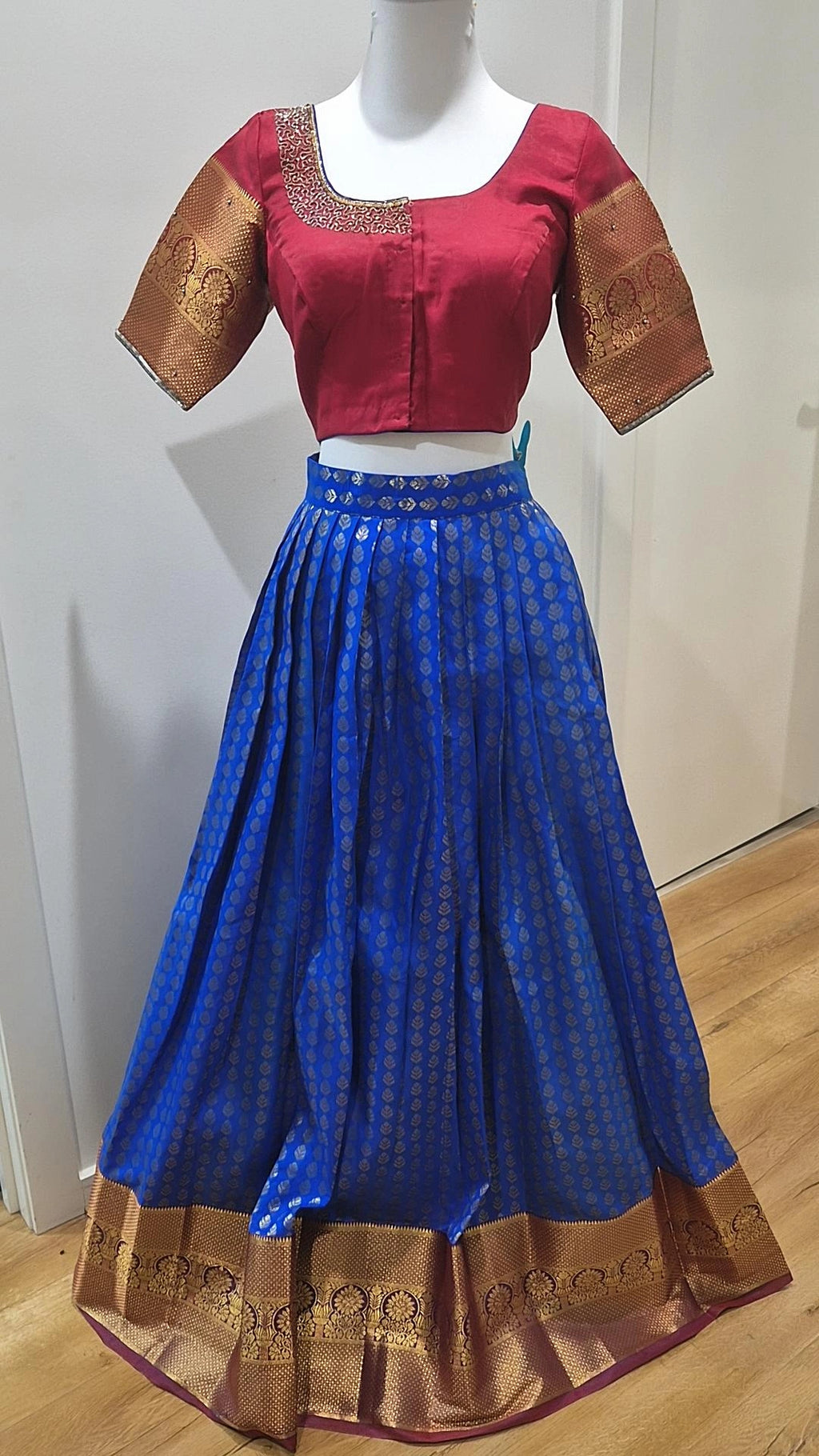 Kanchi Pattu Lehenga with Work Blouse