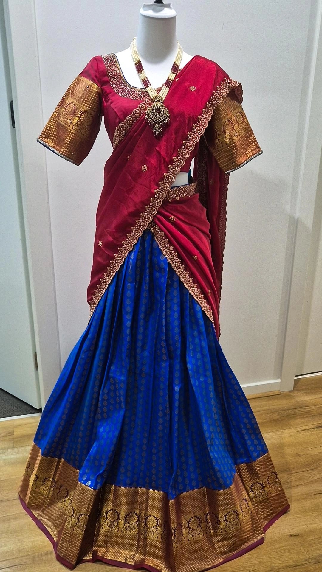 Kanchi Pattu Lehenga with Work Blouse