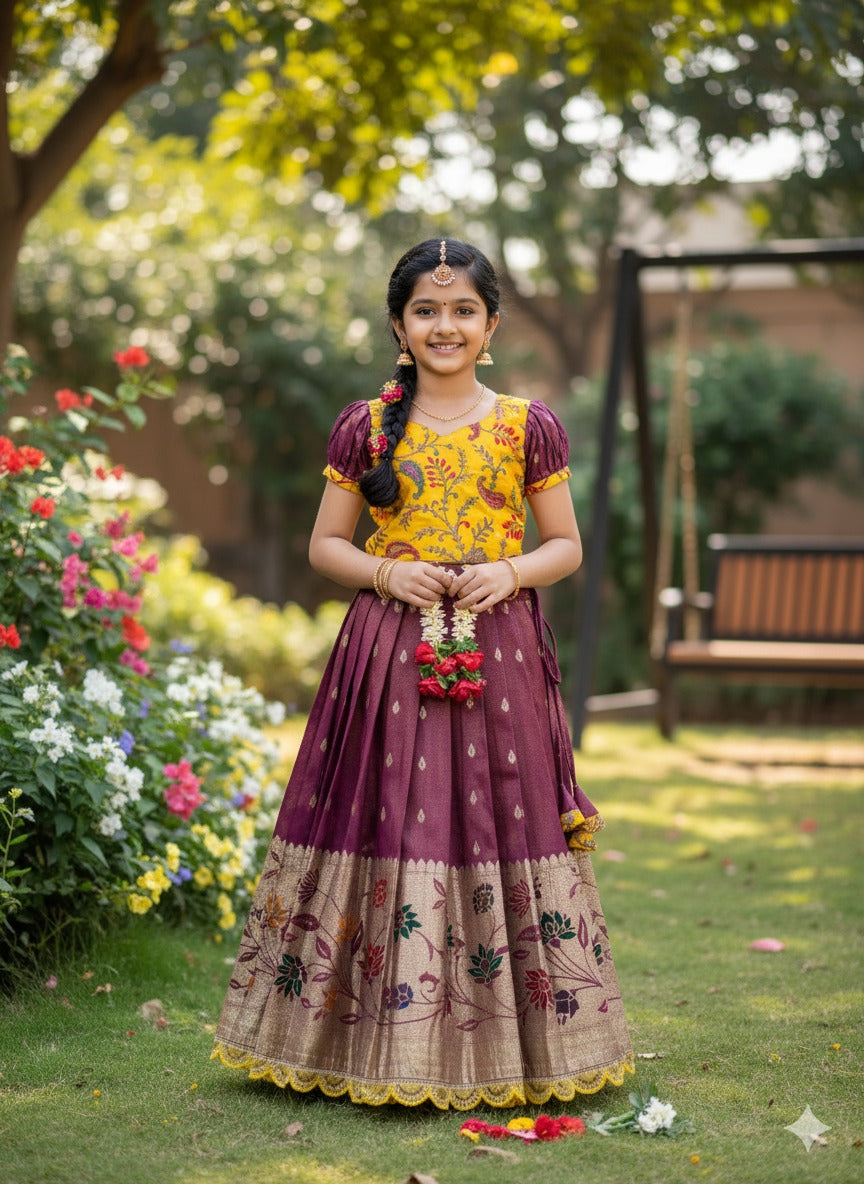 Banarasi Kids Lehenga