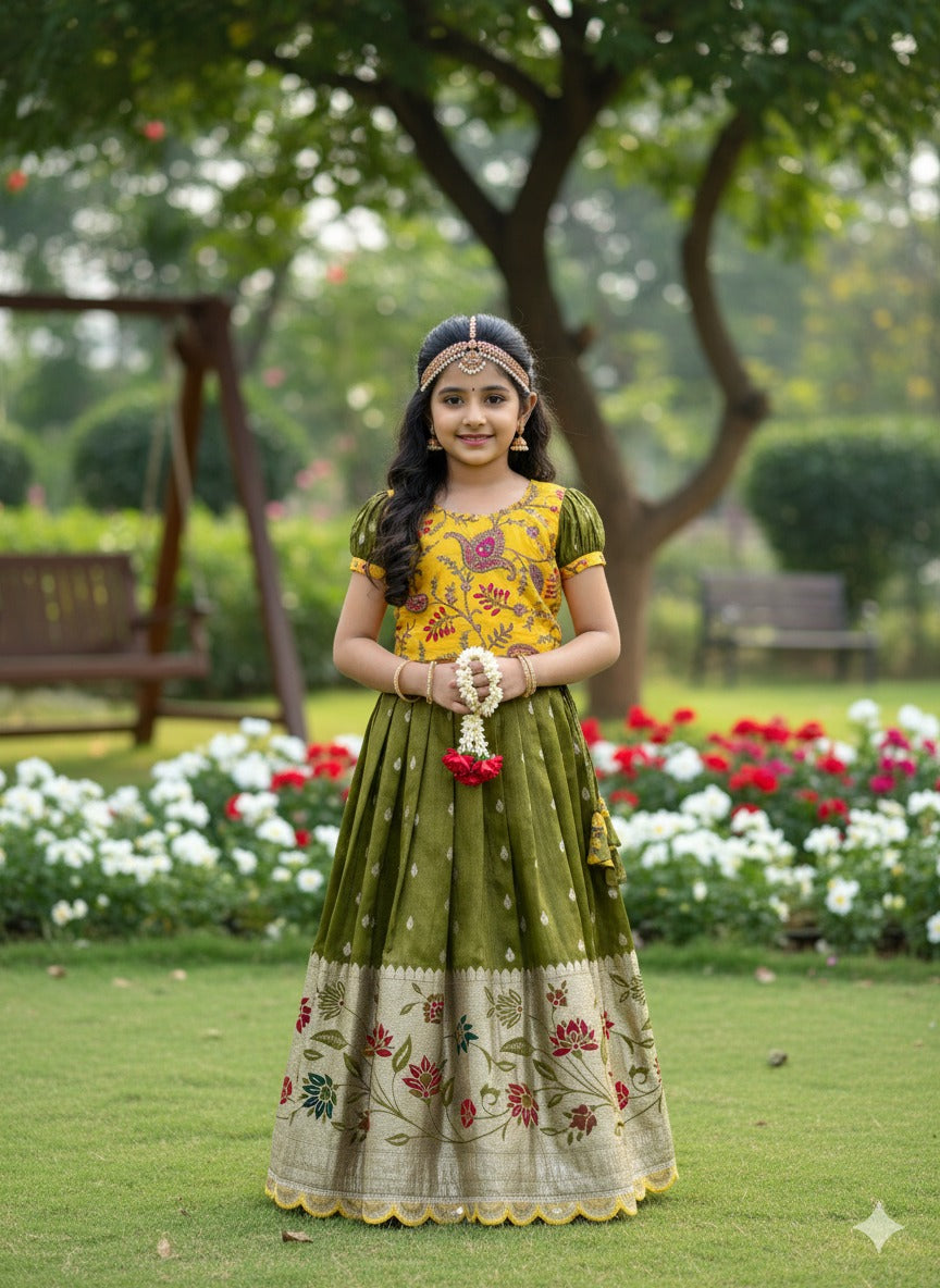 Banarasi Kids Lehenga