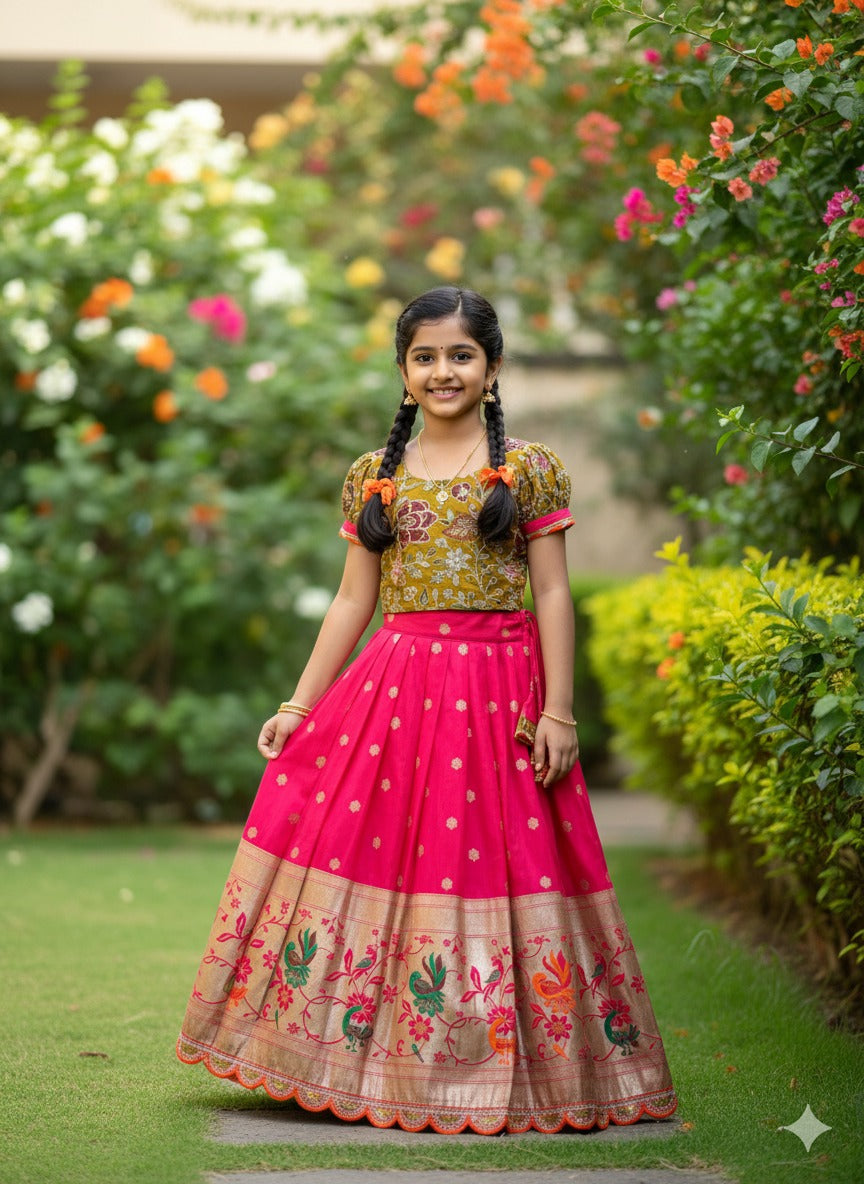 Banarasi Kids Lehenga