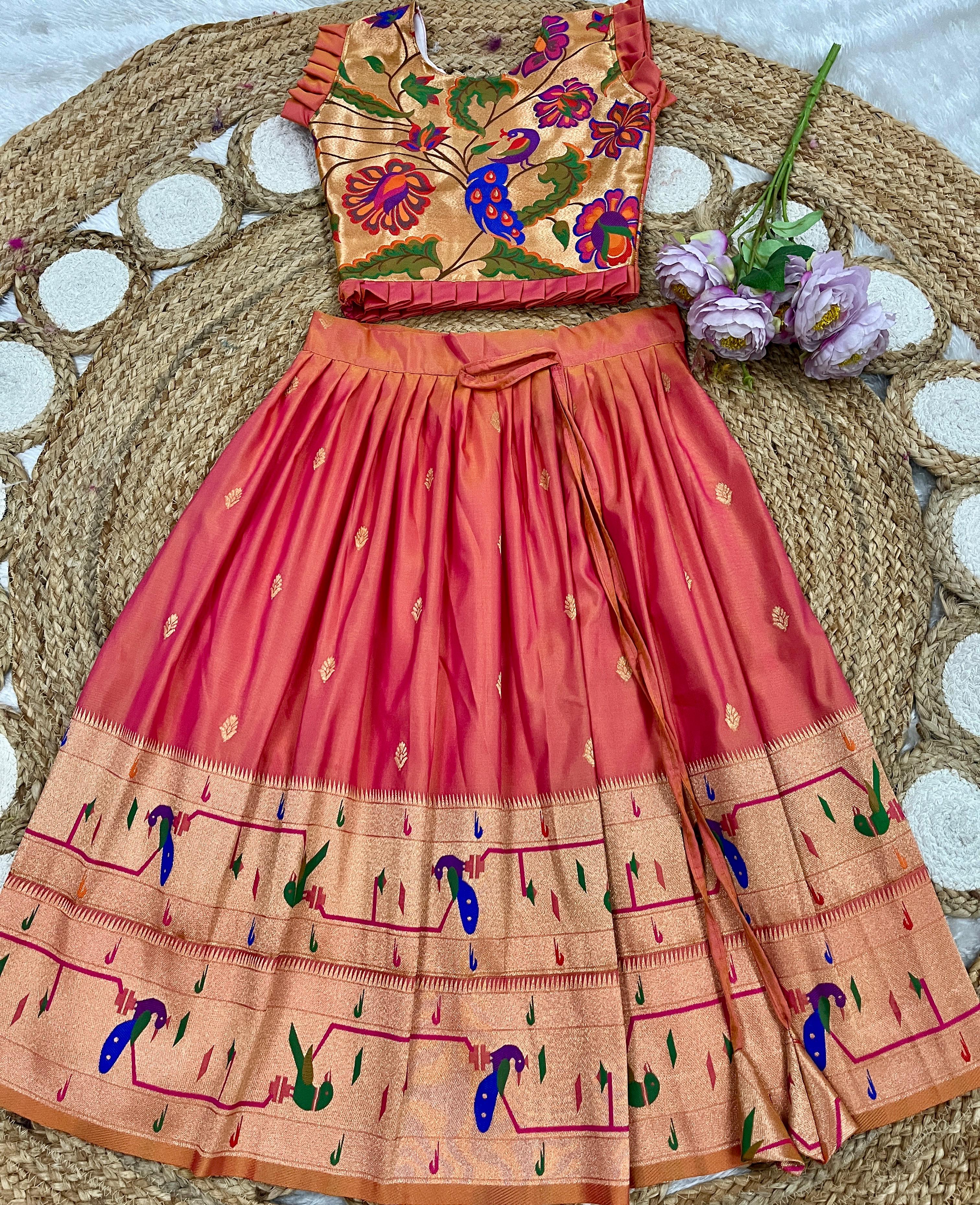 Paithani Kids Lehenga