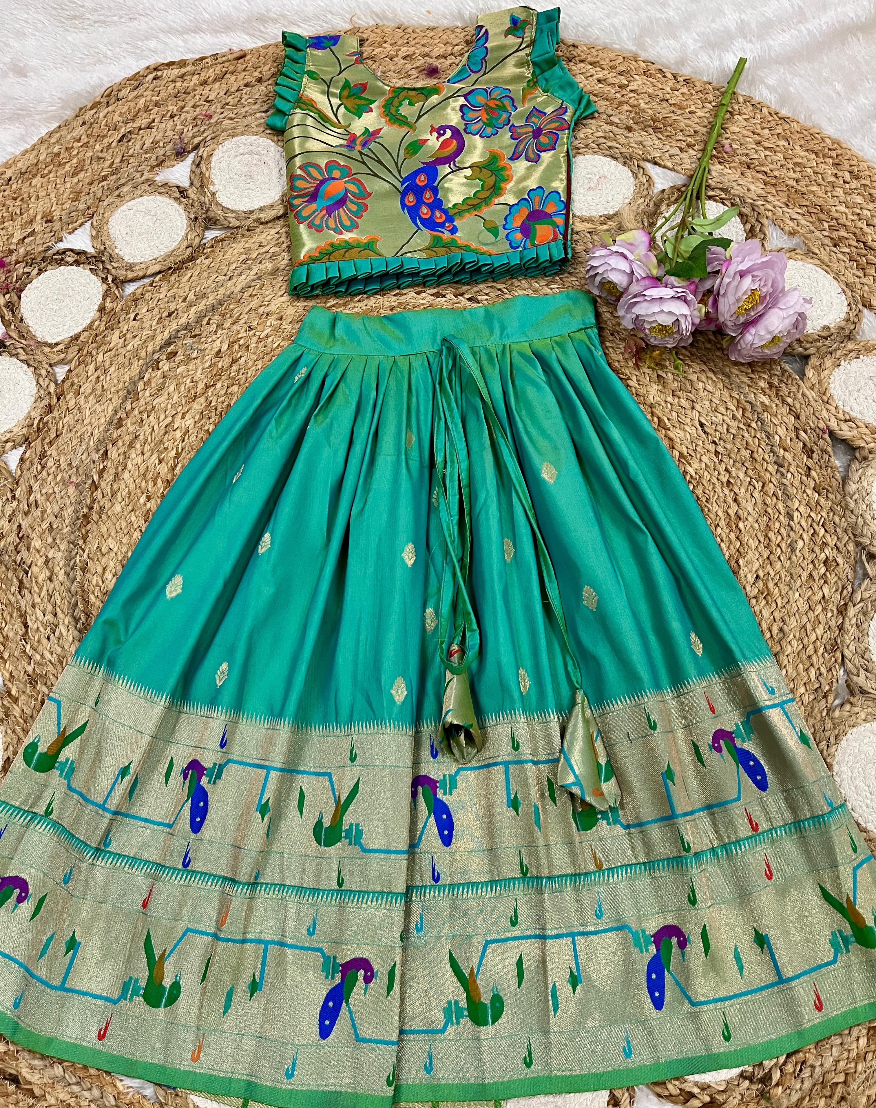 Paithani Kids Lehenga
