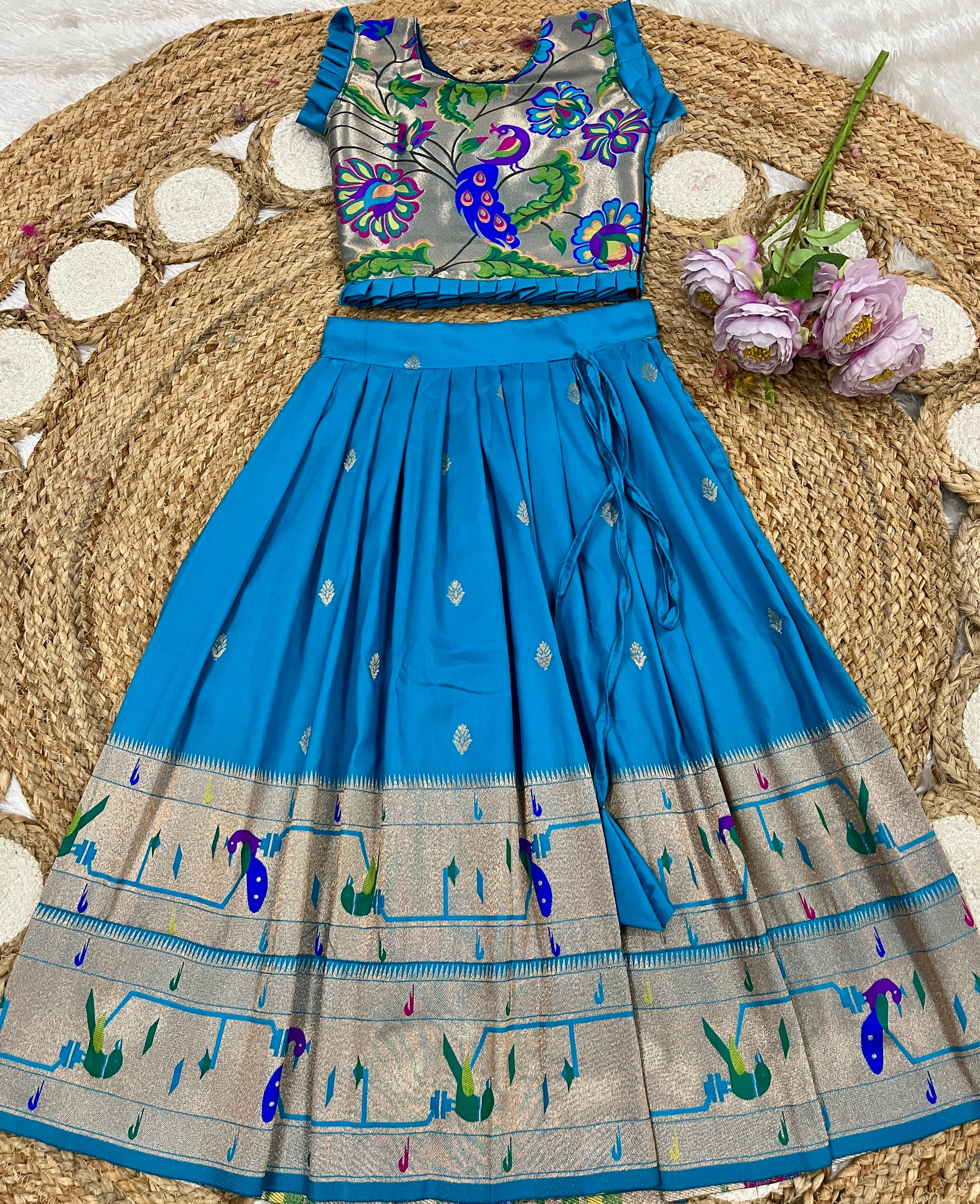 Paithani Kids Lehenga