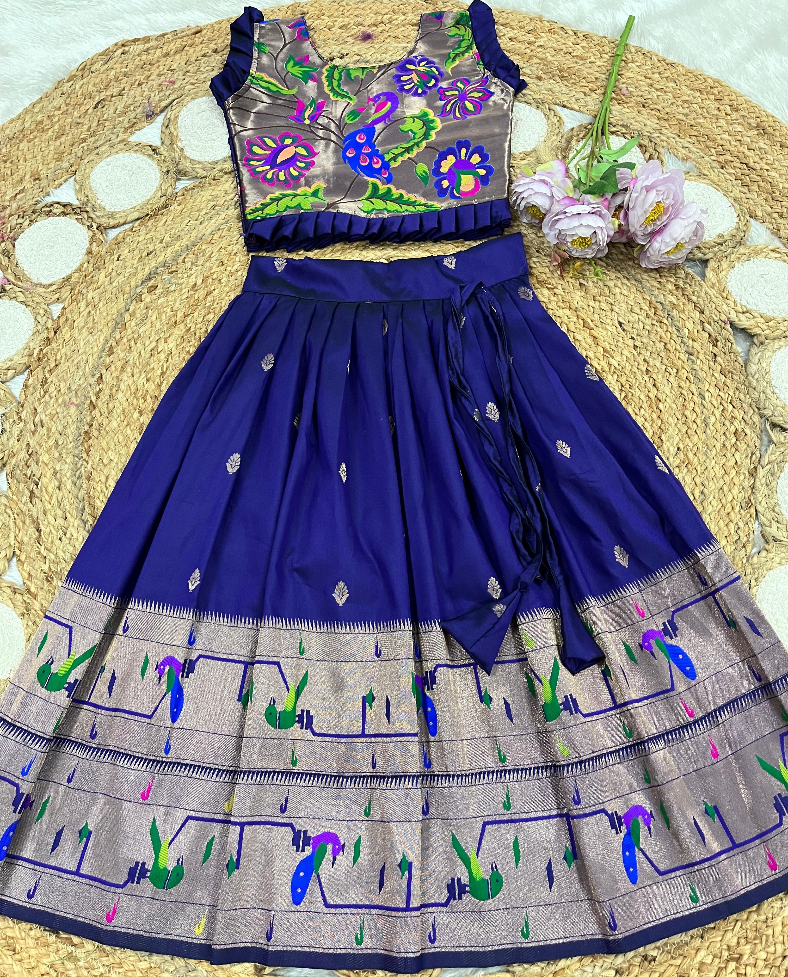 Paithani Kids Lehenga