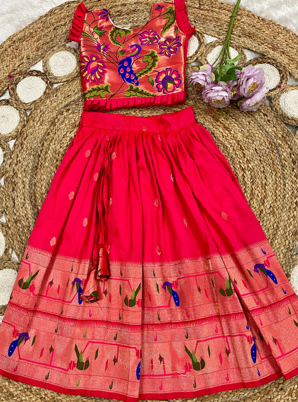 Paithani Kids Lehenga