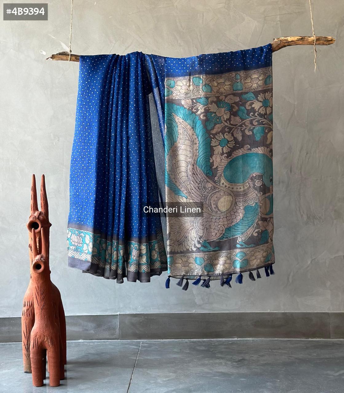Linen Bandhini Saree
