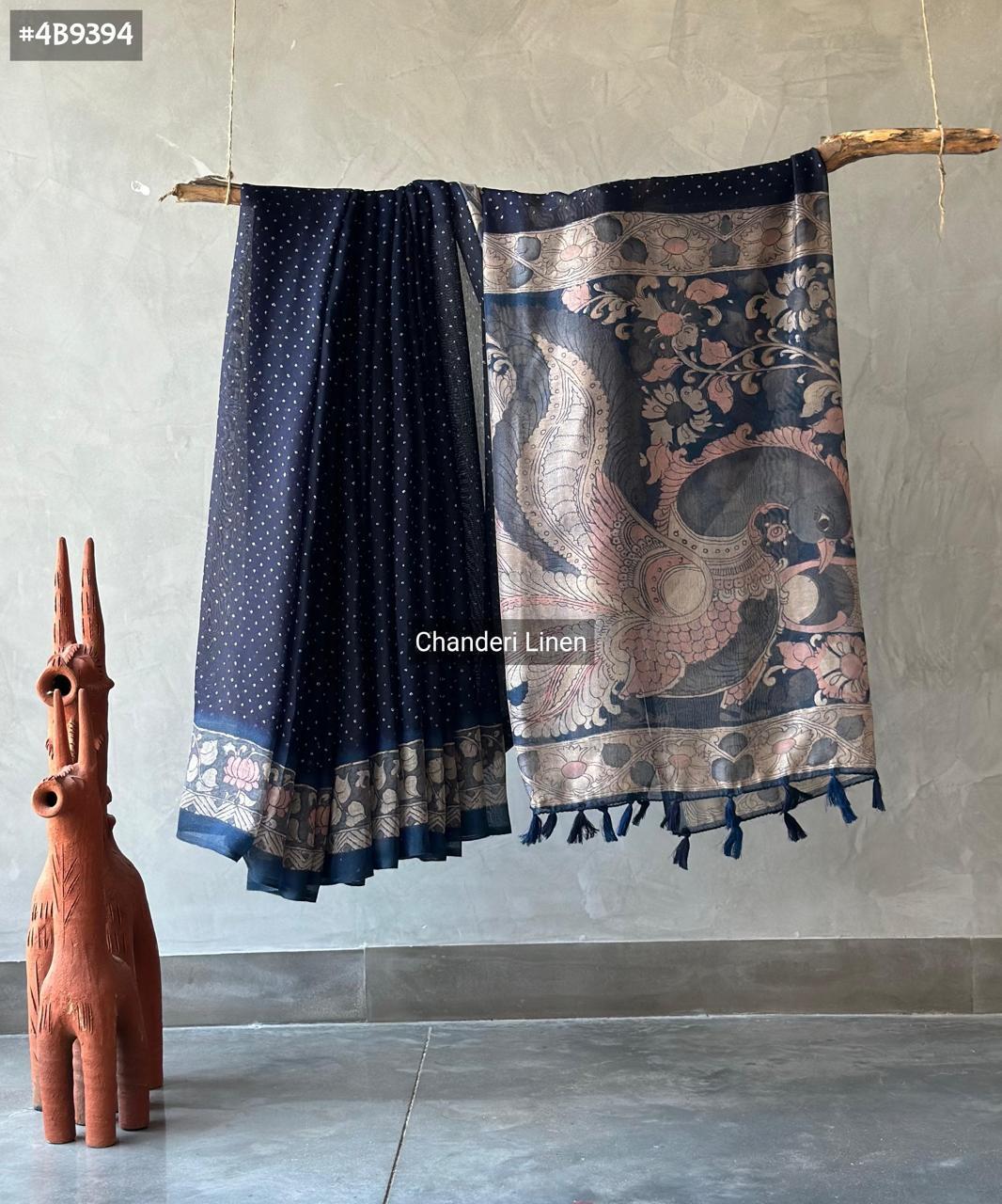 Linen Bandhini Saree