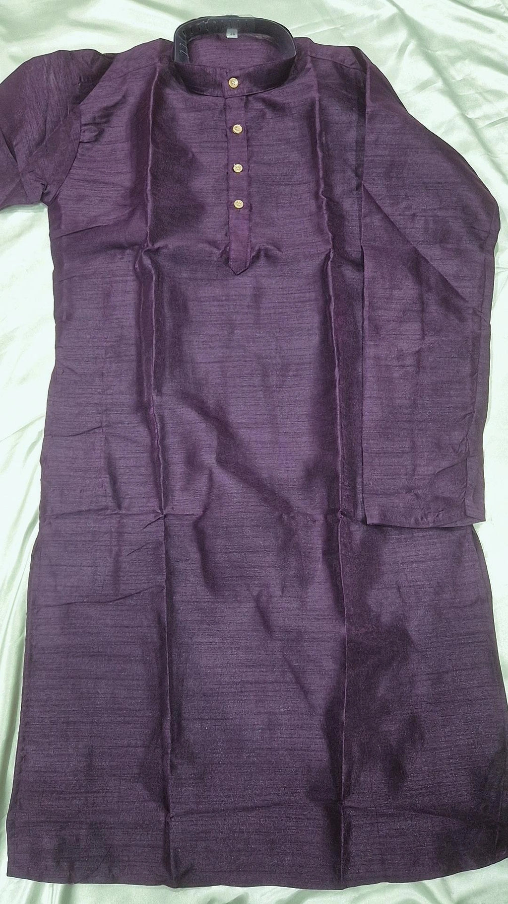 Men's Deep Purple 3-Piece Kurta Pyjama Set