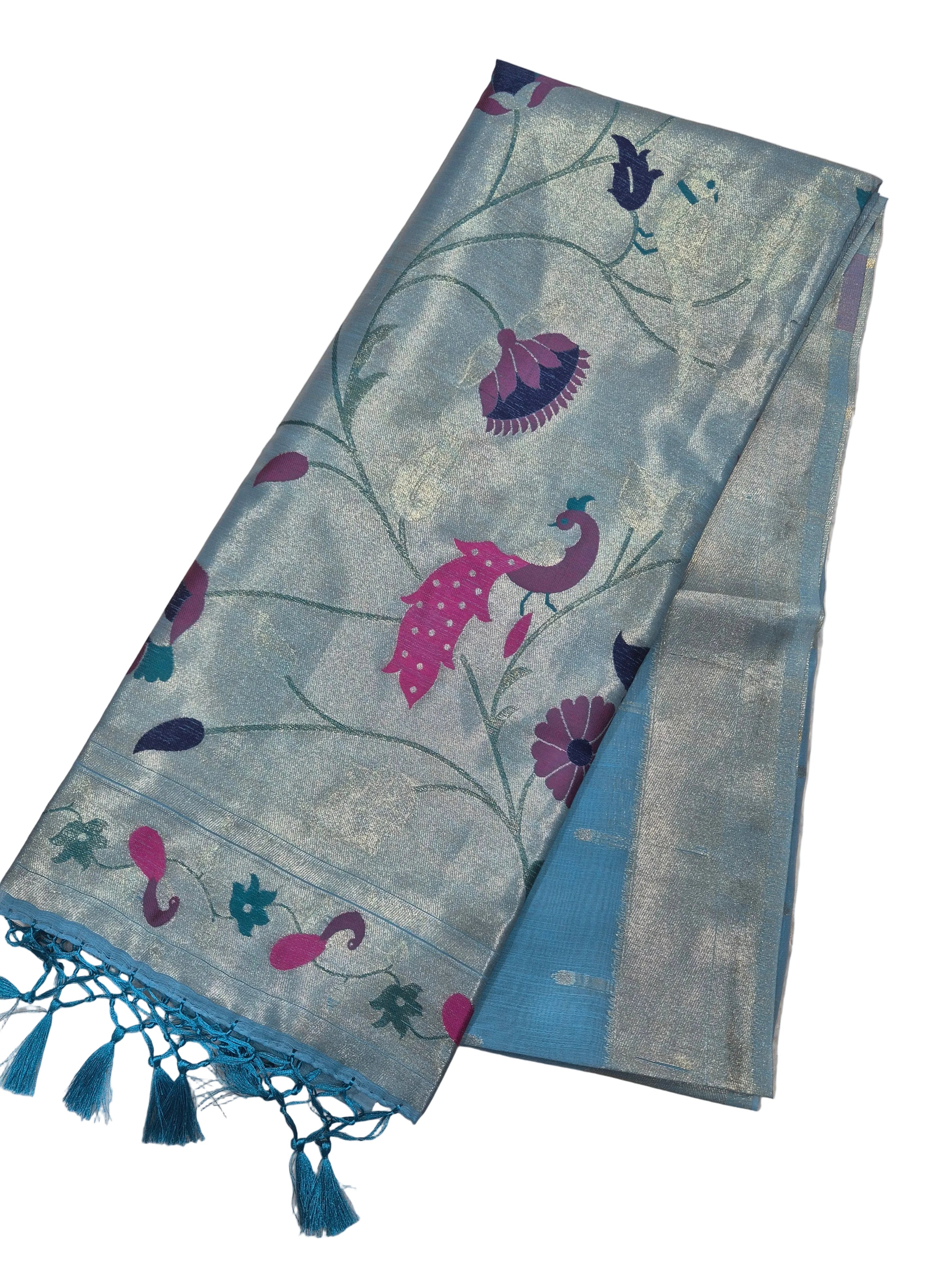 Jamdani Moonga Cotton saree