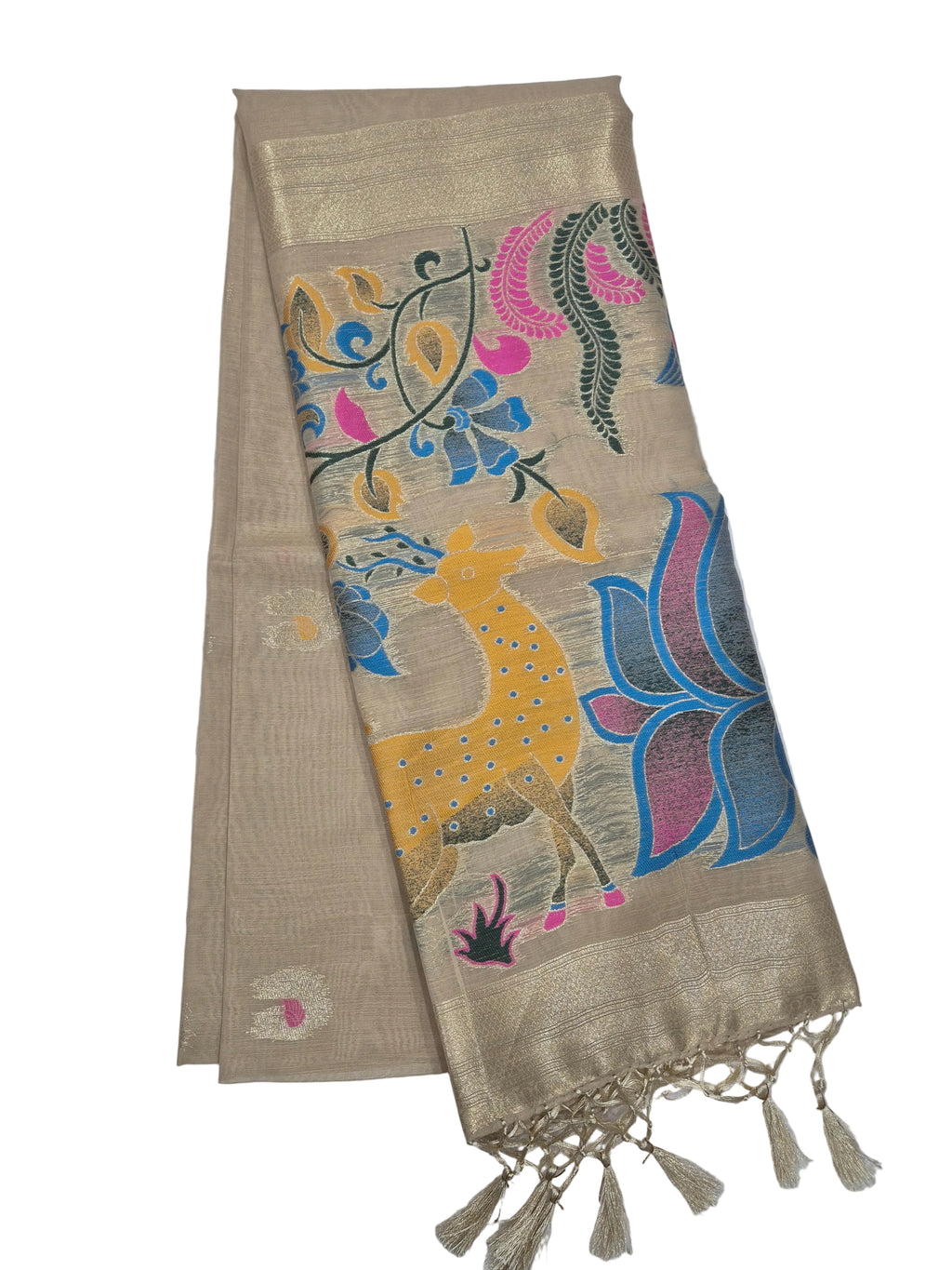 Jamdani Moonga Cotton saree