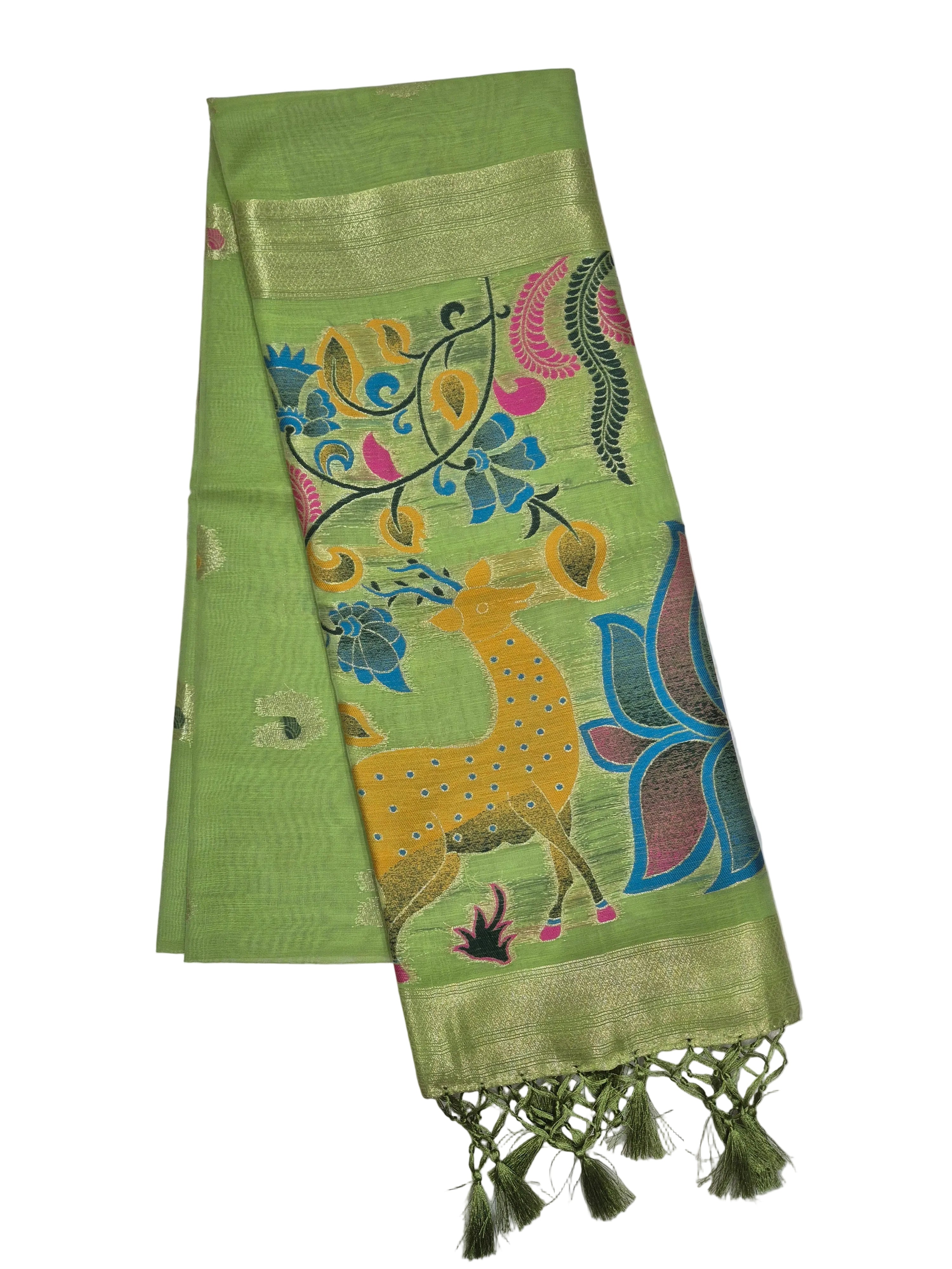 Jamdani Moonga Cotton saree