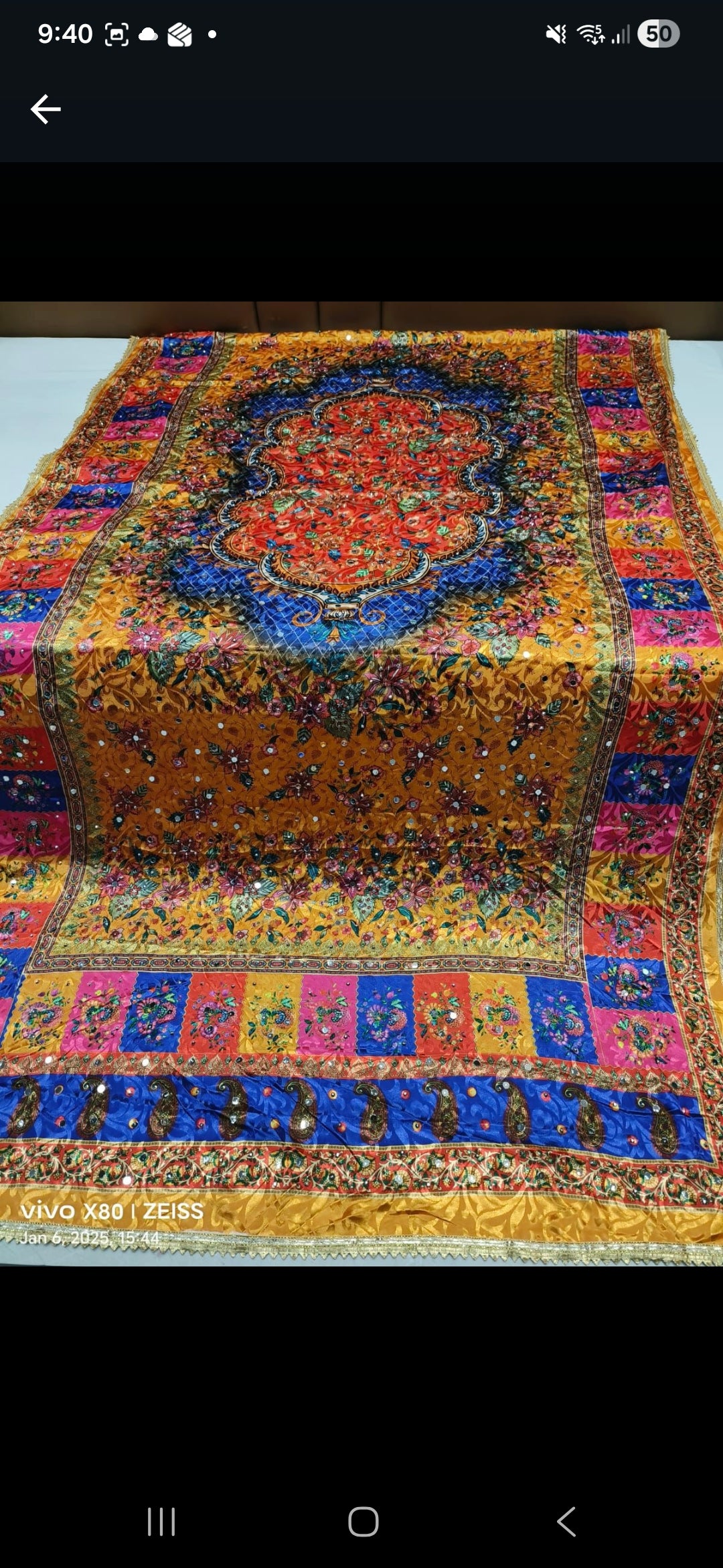Pakistani Real Mirror Work Dupatta - Multicolour Fancy